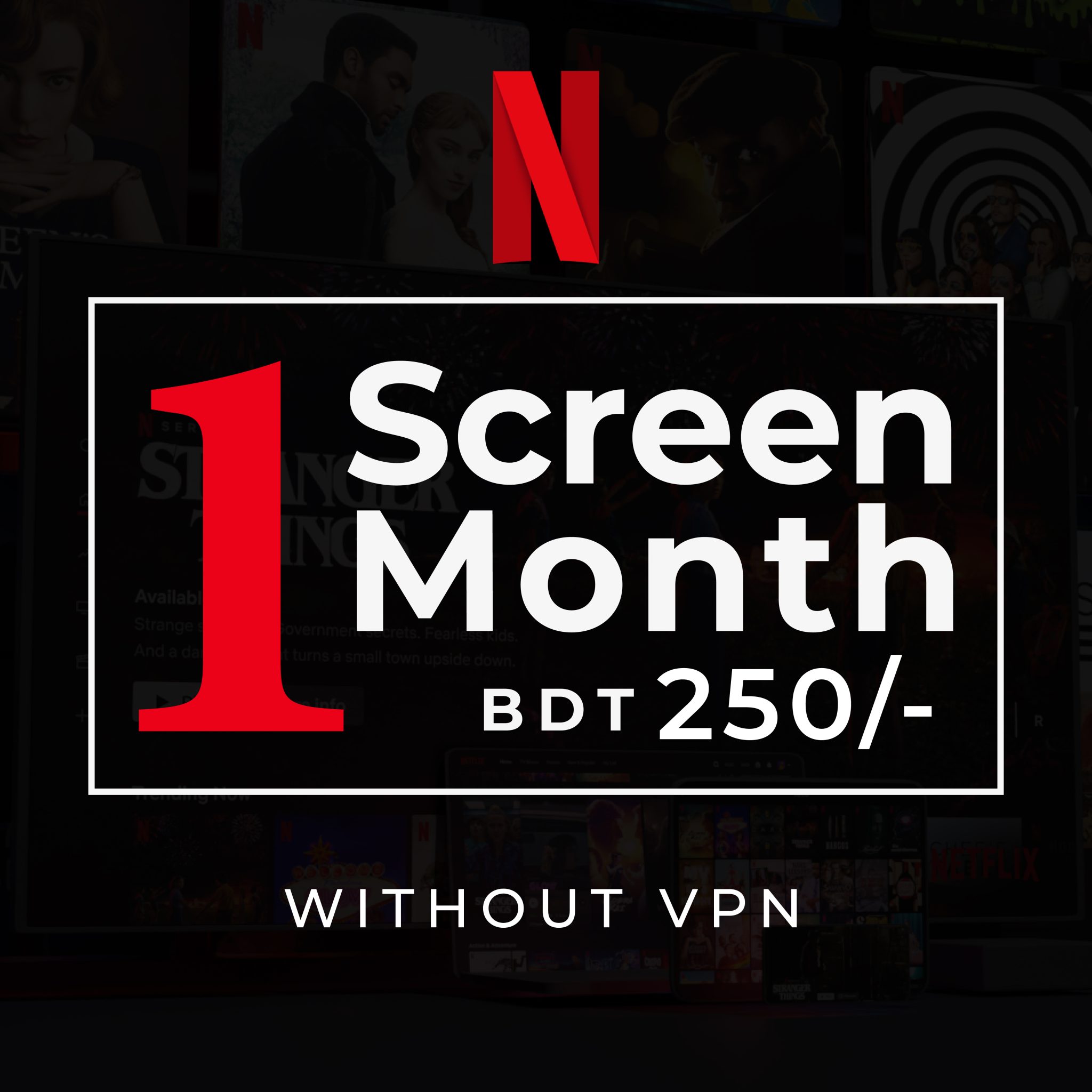 Netflix Subscription BD - Netflix 1 User Plan- 1 Month ( Email Delivery )